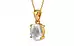 Gold Ceylon White Sapphire Pendant Limited Quality (P10)