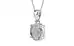 Sterling Silver Ceylon White Sapphire Pendant Prime Quality (P10)