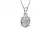 Sterling Silver Ceylon White Sapphire Pendant Prime Quality (P10)