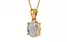 Gold Ceylon White Sapphire Pendant Prime Quality (P10)