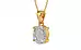 Gold Ceylon White Sapphire Pendant Rare Quality (P10)