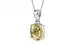 Sterling Silver Ceylon Yellow Sapphire Pendant Fine Quality (P10)