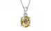 Sterling Silver Ceylon Yellow Sapphire Pendant Fine Quality (P10)