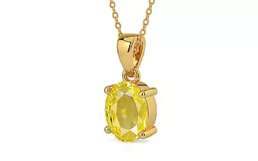 Gold Ceylon Yellow Sapphire Pendant Limited Quality (P10)
