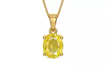 Gold Ceylon Yellow Sapphire Pendant Limited Quality (P10)