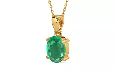 Gold Emerald Pendant Limited Quality (P10)