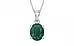 Sterling Silver Emerald Pendant Prime Quality (P10)