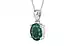 Sterling Silver Emerald Pendant Prime Quality (P10)