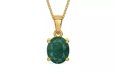 Gold Emerald Pendant Prime Quality (P10)