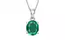 Sterling Silver Emerald Pendant Rare Quality (P10)