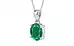 Sterling Silver Emerald Pendant Rare Quality (P10)