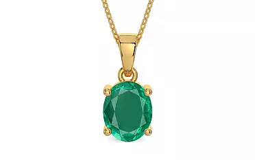 Gold Emerald Pendant Rare Quality (P10)