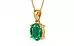 Gold Emerald Pendant Rare Quality (P10)