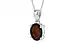 Sterling Silver Hessonite Garnet Pendant Fine Quality (P10)