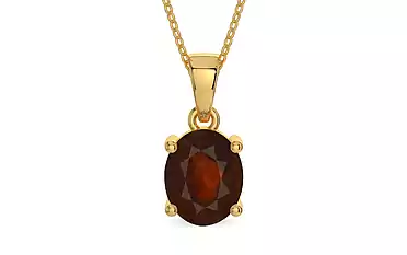Gold Hessonite Garnet Pendant Fine Quality (P10)