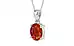 Sterling Silver Hessonite Garnet Pendant Limited Quality (P10)