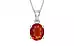 Sterling Silver Hessonite Garnet Pendant Limited Quality (P10)