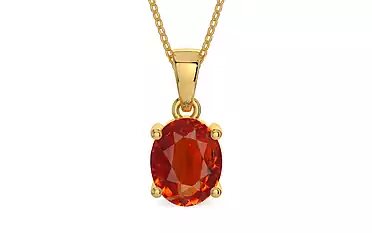 Gold Hessonite Garnet Pendant Limited Quality (P10)