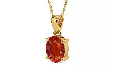 Gold Hessonite Garnet Pendant Limited Quality (P10)