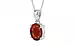 Sterling Silver Hessonite Garnet Pendant Prime Quality (P10)