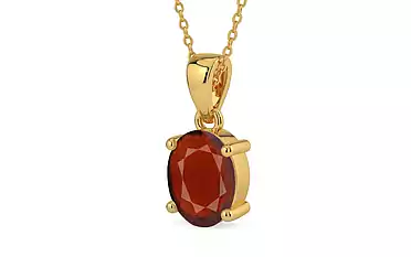 Gold Hessonite Garnet Pendant Prime Quality (P10)