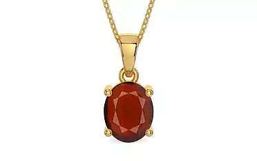 Gold Hessonite Garnet Pendant Prime Quality (P10)