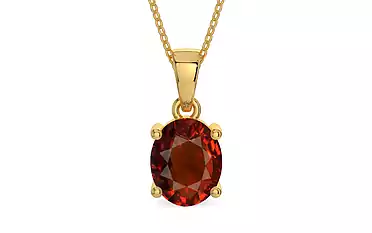 Gold Hessonite Garnet Pendant Rare Quality (P10)
