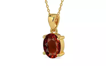 Gold Hessonite Garnet Pendant Rare Quality (P10)