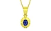Panchdhatu Thailand Blue Sapphire Pendant Prime Quality (P11)