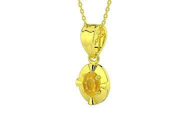 Panchdhatu Thailand Yellow Sapphire Pendant Fine Quality (P11)