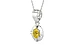 Sterling Silver Thailand Yellow Sapphire Pendant Limited Quality (P11)