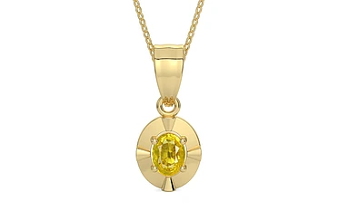 Ashtadhatu Thailand Yellow Sapphire Pendant Limited Quality (P11)
