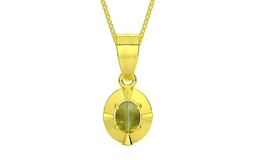 Panchdhatu Cat's Eye Pendant Rare Quality (P11)