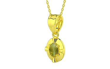 Panchdhatu Cat's Eye Pendant Rare Quality (P11)