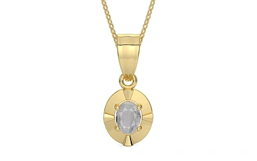 Ashtadhatu Ceylon White Sapphire Pendant Prime Quality (P11)