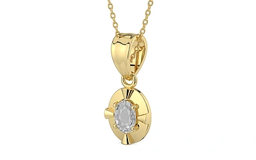 Ashtadhatu Ceylon White Sapphire Pendant Rare Quality (P11)