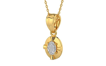 Gold Ceylon White Sapphire Pendant Rare Quality (P11)