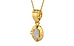 Gold Ceylon White Sapphire Pendant Rare Quality (P11)