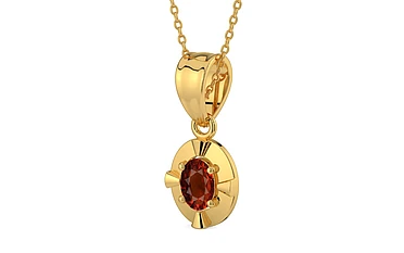 Gold Hessonite Garnet Pendant Rare Quality (P11)