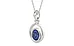 Sterling Silver Thailand Blue Sapphire Pendant Fine Quality (P12)