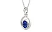 Sterling Silver Thailand Blue Sapphire Pendant Prime Quality (P12)