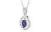 Sterling Silver Thailand Blue Sapphire Pendant Fine Quality (P2)