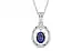 Sterling Silver Thailand Blue Sapphire Pendant Fine Quality (P2)