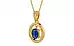 Gold Thailand Blue Sapphire Pendant Limited Quality (P2)