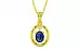Panchdhatu Thailand Blue Sapphire Pendant Limited Quality (P2)