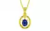 Panchdhatu Thailand Blue Sapphire Pendant Prime Quality (P2)