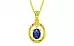 Panchdhatu Thailand Blue Sapphire Pendant Rare Quality (P2)