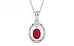Sterling Silver Ruby Pendant Limited Quality (P2)