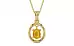 Ashtadhatu Thailand Yellow Sapphire Pendant Fine Quality (P2)