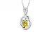 Sterling Silver Thailand Yellow Sapphire Pendant Limited Quality (P2)